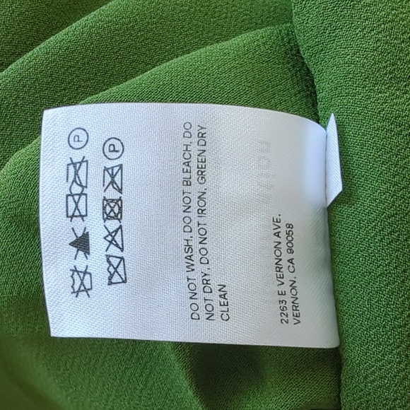 NWT | Reformation | Sandy Beth Moss Green Puff Sleeve Midi Dress - Picture 10 of 13